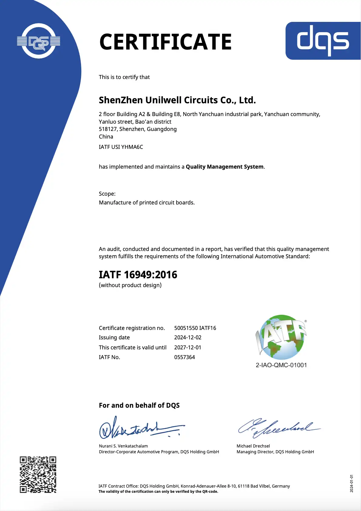 IATF 16949 Certificaat