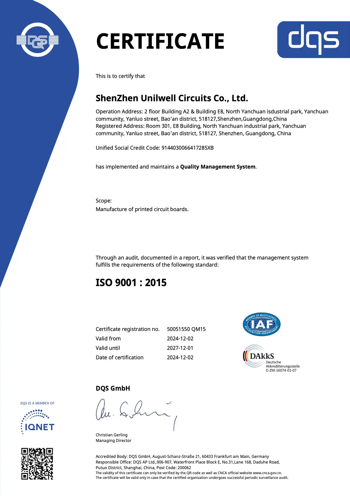 ISO 9001 Certificaat