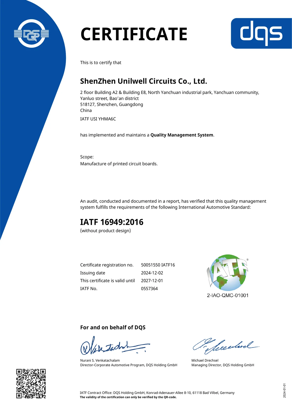 IATF 16949 Certificaat