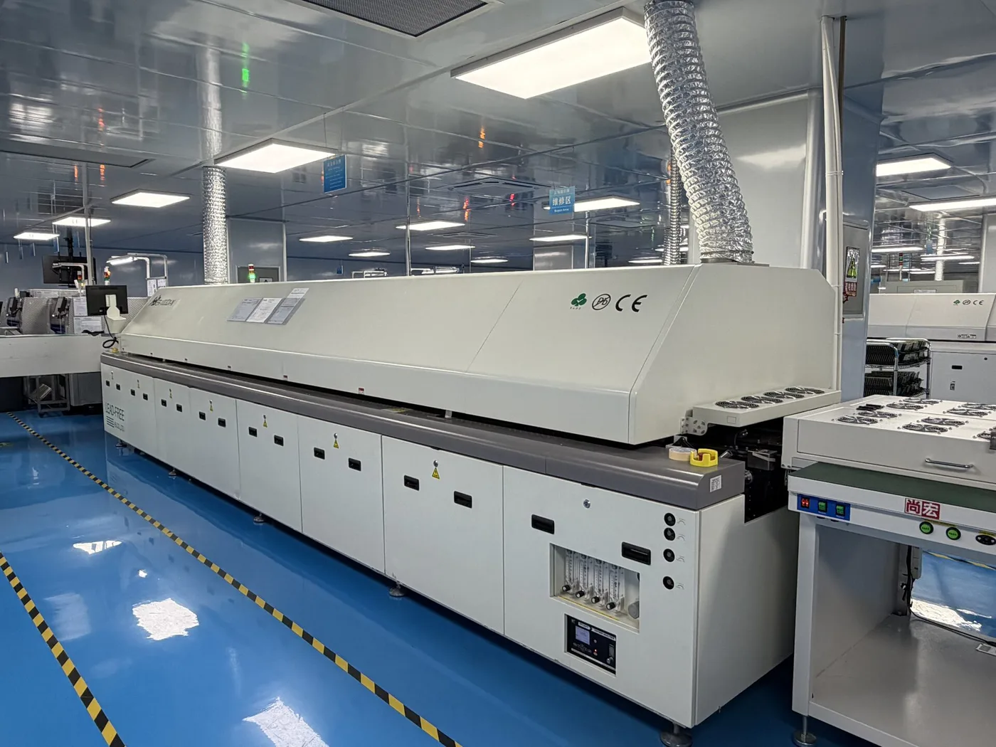 Stikstof-reflowoven op onze SMT-lijn in Shenzhen